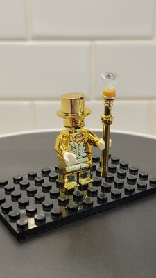 Mr. Gold Custom Minifigure w/ Cane