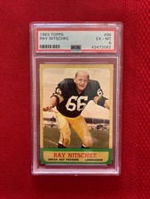 1963 Topps Ray Nitschke rookie football card / PSA 6 / EX-MT / RC / #96 /Packers