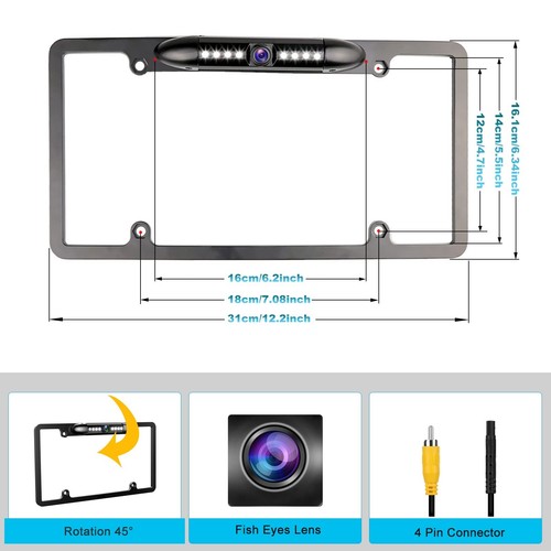 Backup Camera 1080P HD Rear View Reverse Camera - License Plate Backup Camera... - Picture 3 of 6