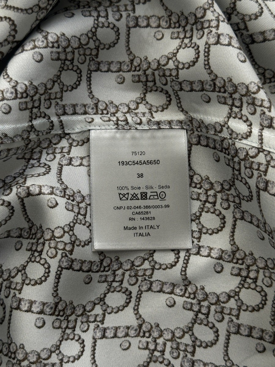 Christian Dior Diamond Oblique Silk Shirt – Men's Size 38 – Brand