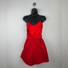 Farm Rio Women Red Heart Mini Dress Size Small