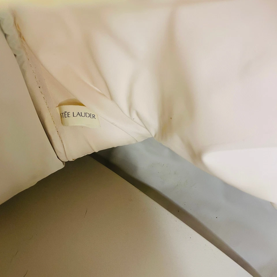 Bolso de Mano Grande Estee Lauder Travel Overnight Marfil Azul Marino Blanco Foto 3 de 4