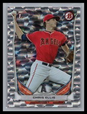 2014 Bowman Draft #DP67 Chris Ellis 1st Silver Ice Parallel RC LA Angels