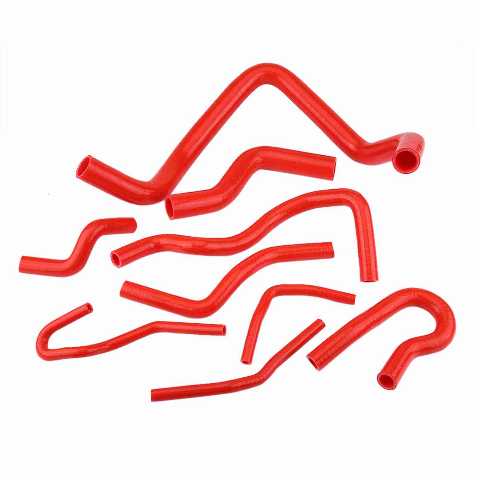 Δ 9pcs Red Silicone Auto Radiator Hose Kit For D15 D16 SOHC EG/EK