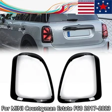 Gloss Black Tail Light Ring Trim Bezel For 2017-2023 Mini Cooper Countryman F60