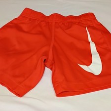 Nike Boys Athletic Shorts Orange 4T Polyester Elastic Waist