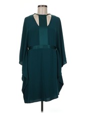 Halston Heritage Women Green Casual Dress 8