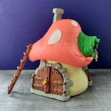 Large Red Smurf House Old Version 40001 Complete 1976 Vintage Toy Smurfs Lot Z17