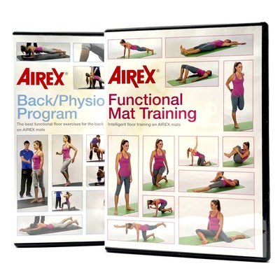AIREX Functional Mat Training Back/Physio Program Lot of 2 DVDs Region 2 PAL