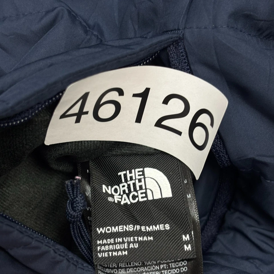 Chaqueta North Face Mujer Mediana Azul Puffer Reversible Vellón Forrado Abrigo Dama* Foto 4 de 4