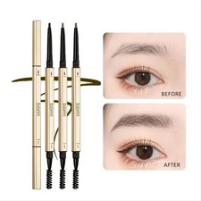 Waterproof Eyebrow Pencil Double Head Fine Tip Long Lasting Brow Makeup Tool