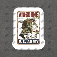 Vintage U.S. Army Airborne Sticker Military Decal Retro Graphic Design 640655