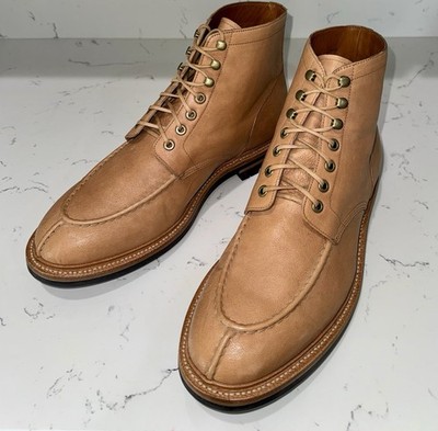 Grant Stone Ottawa Boots Natural Kangaroo Leather 13 EEE Split Toe Moc Toe