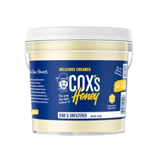 Cox's Honey - Bulk Creamed Whipped Honey Raw Unfiltered 100% Pure Clover 12 lbs