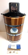 Vintage Sterling Ice Cream Freezer 5 Qt Model 165 Wooden Richmond Cedar--Tested