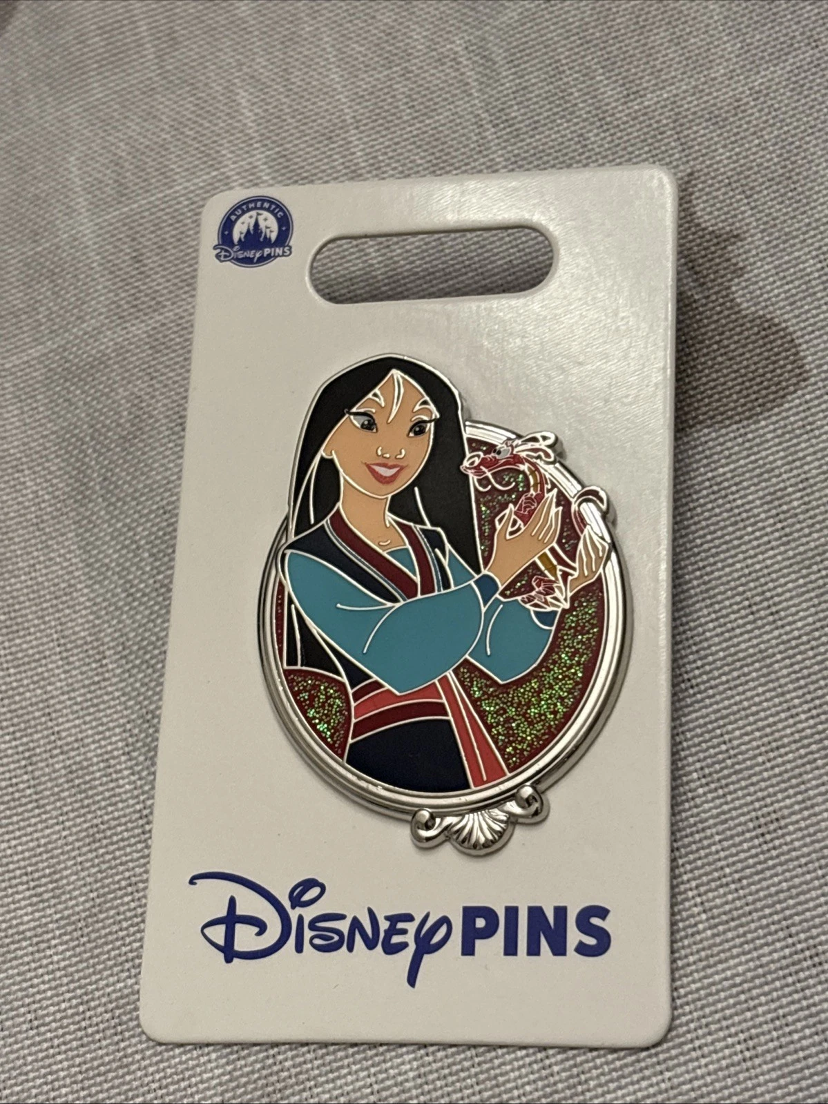 Disney Mulan Mushu Pin Glitter