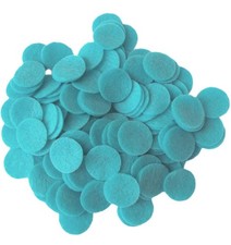 100 PCS Turquoise Blue Craft Felt Circles 1 Inch Sewing Patchwork DIY Arts