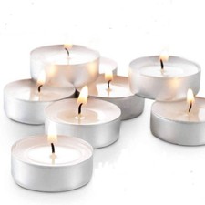 Tealight Candles White Unscented: 8 Pack