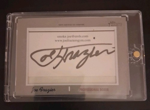 2019 Topps Heritage 'Smokin' Joe Frazier Cut Signature Autograph #1/1 Rare!