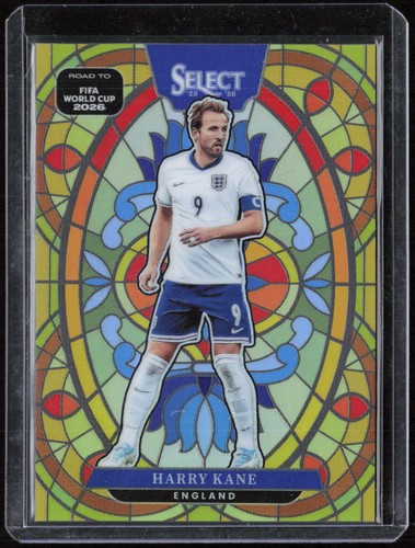 2025-26 Panini Select Road to FIFA World Cup #4 Harry Kane Stained Glass