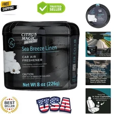 Effortless Odor Control with Sea Breeze Linen Solid Air Freshener - 8 oz