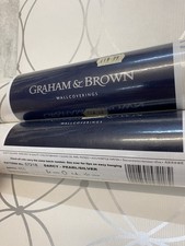 Image of 57218 DARCY - PEARL/SiLVER x3 WALLPAPER GRAHAM BROWN BRAND NEW 2x SEALED 1x Open