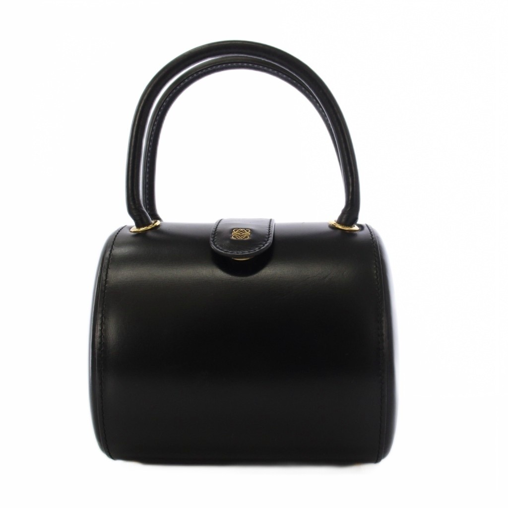 Loewe LOEWE Anagram Vintage Handbag Leather Black KH OH Women s
