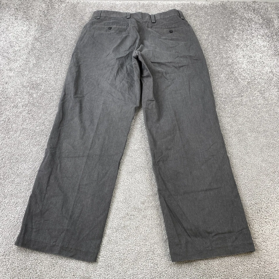 Croft & Barrow Pants Men's 31x30 Gray Straight Casual Cotton Blend - Image 3 of 4