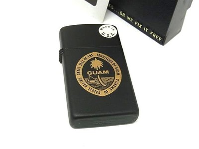ZIPPO Vintage Guam 1987 Lighter Oil Goods s Men's Black DL0602