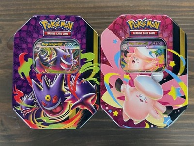 Pokemon Mega Moonlit Tin Mega Clefable & Gengar (Set of 2 Tins) Factory Sealed