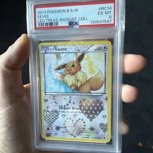 Eevee RC14/RC25 Legendary Treasures: Radiant Collection Holo PSA 6 Pokémon