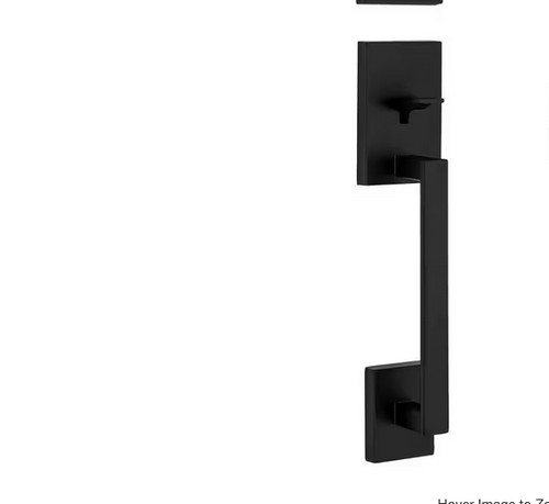 Kwikset San Clemente Matte Black FRONT DOOR HANDLE PULL EXTERIOR ONLY NO OTHER