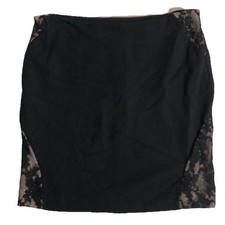 Express Black Mini Skirt With Lace Accents Size 4