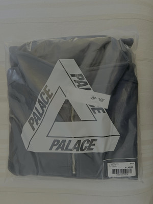 Palace P Funnel Quarter Zip Fleece Logo Sweatshirt Navy Size XL