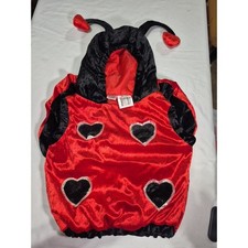 Celebration Halloween Toddler Ladybug Costume Red Black Heart spots 12-24 Months