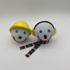 Jack In The Box Antenna Ball Topper Lot Of 2 Winter And Construction
