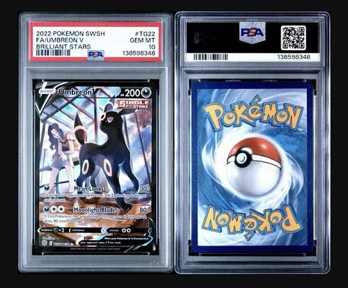 Umbreon V • TG22/TG30 • PSA 10 • Brilliant Stars • Holo Rare V • Pokemon TCG