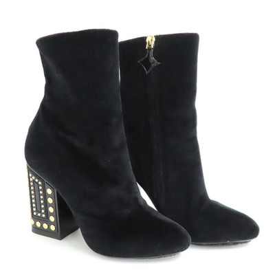 Louis Vuitton Century Line Velvet Ankle Boots Studs Women s Shoes US 6 EU 36