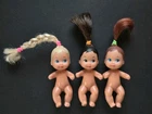 Vintage 1973 Barbie Baby Krissy Dolls Lot Of 3, Blonde Brunette & Red Hair, CUTE