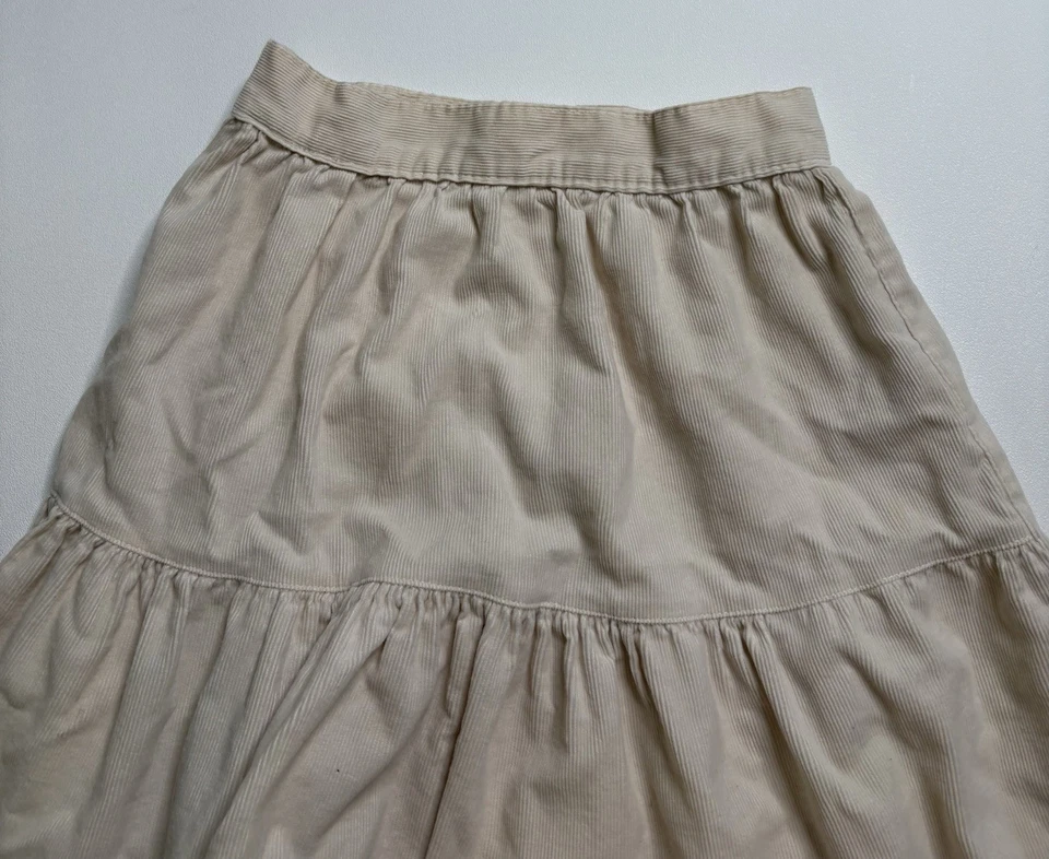 Vintage The Brass Plum Corduroy Pilgrim Peasant Layered Maxi Skirt Size 25” - Image 4 of 4