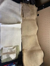 Over A Yard Of Burlap Fabric. Two Separate Pieces (A1)