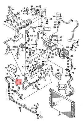 NEW VW PHAETON 3D1 3D2 3D3 COOLANT HOSE TRANSMISSION OIL COOLER 3D0122058B