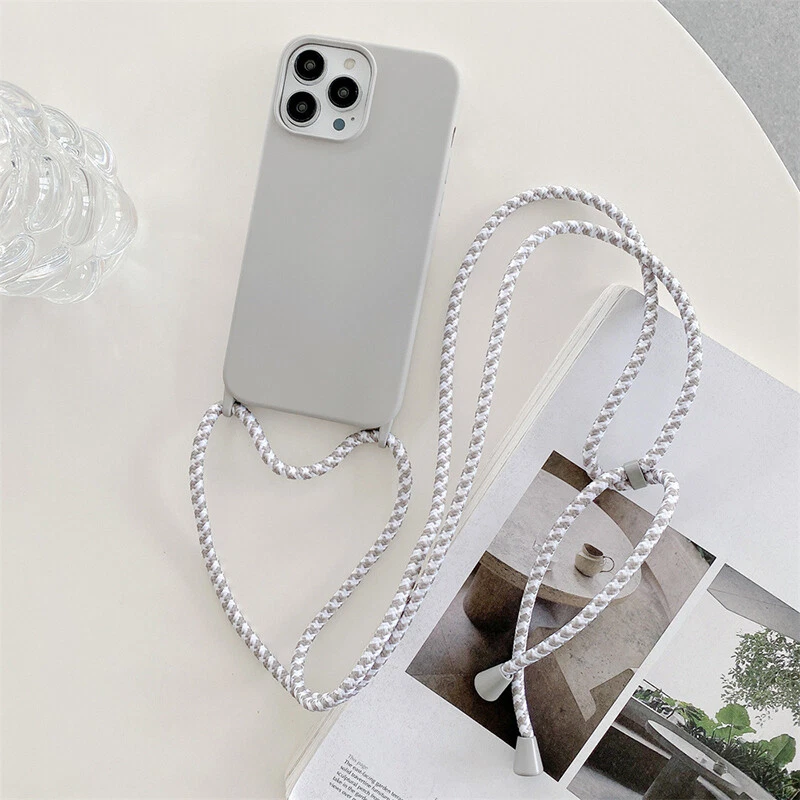 iPhone 14 13 12 11 Pro Max XR 8 Plus Shockproof Case with Neck Strap  