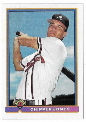 CHIPPER JONES 1991 Bowman Baseball RC # 569 Atlanta Braves HOF Rookie ...