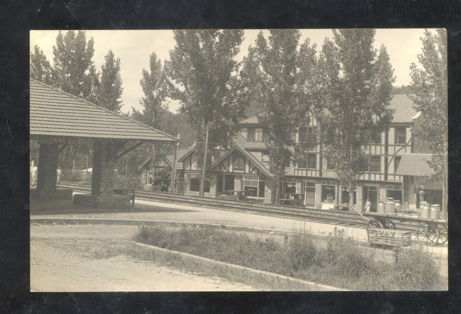 RPPC HOLLISTER MISSOURI DOWNTOWN RAILROAD DEPOT STATION REAL PHOTO POSTCARD eBay