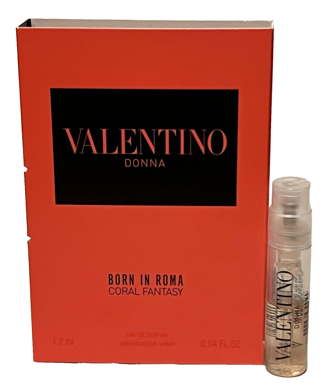 VALENTINO Donna Born in Roma CORAL FANTASY Perfume EDP 1.2 mL Sample NEW in Card