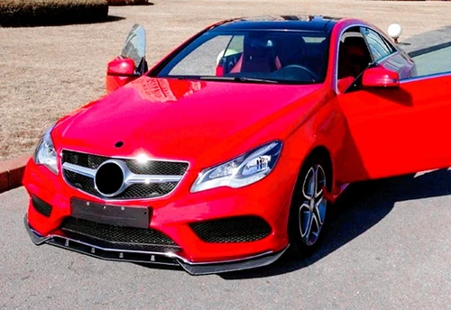 Mercedes E Klasse Coupe W207 C207 AMG Line Frontlippe Splitter Glanz Schwarz 2013-16 - Bild 10 von 11