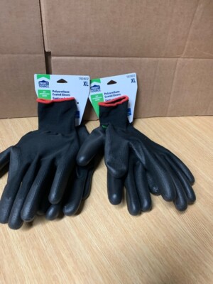 Project Source Polyester Polyurethane Dipped Multipurpose Gloves 2-PACK XL