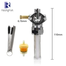 For Harley Davidson 22mm Filtered Petcock Elbow Fuel Shut Off Valve Right Spigot