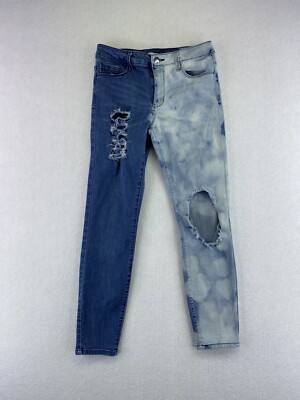 Forever 21 Women's Size 26 Acid Wash Tone Blue Distressed